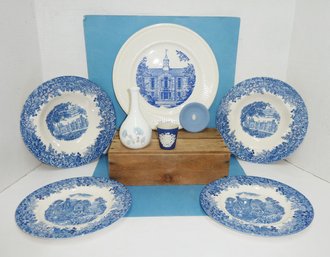 Vint. Wedgwood Dish LOT, Blue & White