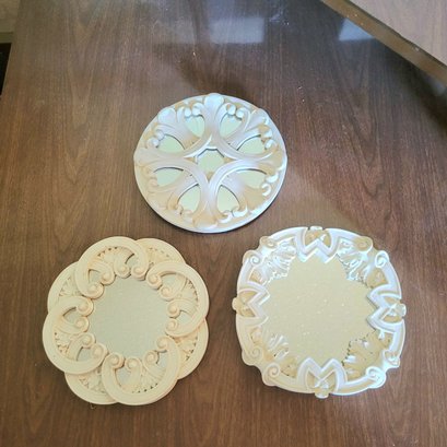 Set Of 3 Ceramic Wall Mirrors (LR)
