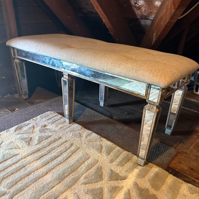 Large Mirrored Bench (As-Is, See Description) (attic)
