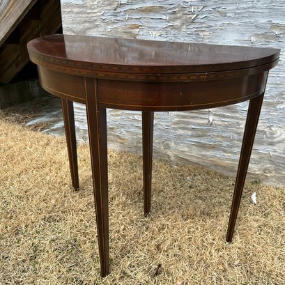 Vintage BRANDT FURNITURE Wooden Mahogany Console Table, Flip Down