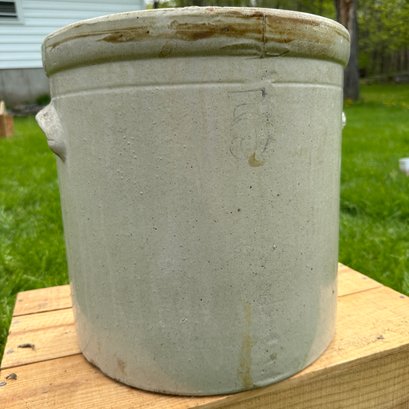 Large Vintage No. 5 Stoneware Crock (Bsmt Fridge)