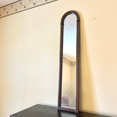 Slim Wood Framed Arched Mirror (b2)