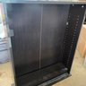 Tall Black Cabinet With Glass Doors And 5 Shelves (MB 51368) MB2