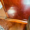 Vintage Federal Glazed Inlaid Mahogany Writing Desk Bookcase Cabinet (CD)