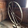 Stunning Antique Wooden Spinning Wheel With 44' Wheel  (zone 5)
