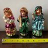Thomas Pacconi Classics Set Of Three Blown Glass Victorian Girl Figurines (NH)