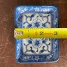 Vintage Blue And White Porcelain Soap Or Trinket Dish (NH)
