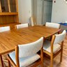 Stunning Danish Modern TEAK SKOVBY Dining Table & Chairs, MCM Style, Made In Denmark, Excellent Condition (MK)