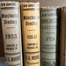 Lot Of Five Vintage Manchester, New Hampshire Directory Books, 1924-37 (EF) (LR3)