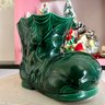 Vintage Christmas Decor! LEFTON Boot/planter, 60s Pixie Elf, 60s Gnome, Bottle Brush Trees, & More! (B1)