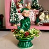 Vintage Christmas Decor! LEFTON Boot/planter, 60s Pixie Elf, 60s Gnome, Bottle Brush Trees, & More! (B1)