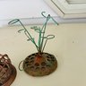 Pair Of Vintage Flower Frogs (porch)