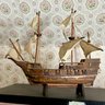 Stunning Vintage Mayflower WOODEN SHIP Model (b1)