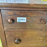 Vintage 5 Drawer Wooden Dresser, Farmhouse Primitive Dresser (b1)
