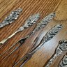 Large Lot Of Assorted Decorative Sterling Appetizer Picks & Forks (DR) (HW2)