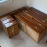 Beautiful Mahogany & Cherry Armoire Dresser With Brass Hardware (Sm Bdrm)