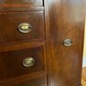 Gorgeous Vintage Breakfront Hutch China Cabinet With Desk (DR)