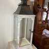 Tall, 2 Piece Decorative Candle Holder Lantern With Glass Door (MB)