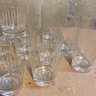 Mixed Set Of Mid Century Bar Glasses Incl. Martini, Cordial, Rocks & Highball Tumbler (Bsmt)