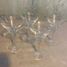 Mixed Set Of Mid Century Bar Glasses Incl. Martini, Cordial, Rocks & Highball Tumbler (Bsmt)