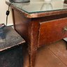 Vintage Wooden Low Side Table With Drawer (DR)