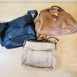 Lot Of 3 Faux Leather Purses