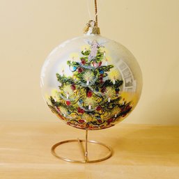 Extra Large Hand Blown And Hand Painted Large Christmas Ornament