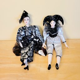 Poirot Dolls In Silver And Black