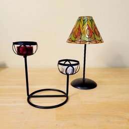 Metal And Glass Votive Candle Holders