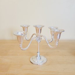 Silver Colored 5 Candle Holder