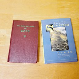 Vintage Cat Book And Book Of Scottish Verses