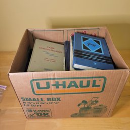 Box Of Old Textbooks And Manuals