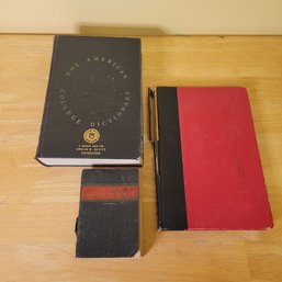 Vintage Dictionaries And Road Atlas