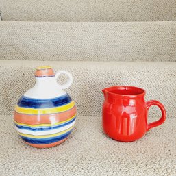 Red Pitcher And Colorful Jug (Dining Room)