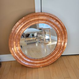 Large Round Copper Mirror (Dining Room)