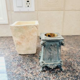 Candle And Metal Candle Holder (Kitchen)