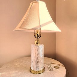 Waterford Tall Crystal Lamp (Upstairs Bedroom)