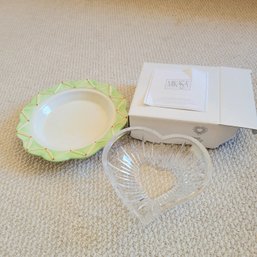 Mikasa Heart Dish And Ceramic Plate (Upstairs Bedroom)