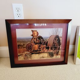 Framed Old Engine Print (Upstairs Bedroom)