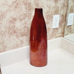 Decorative Slender Brown Vase (Upstairs Bath)