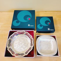 Set Of 2 Silver Plated Amtu Tarnish Ikora Dishes