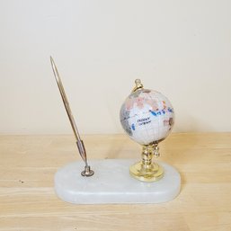 Globe And Pen Desk Decor
