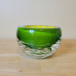Gorgeous Prince Art Glass Paperweight Bowl From Czech Republic