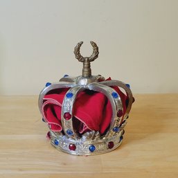 Metal Or Iron Crown With Red Scarf