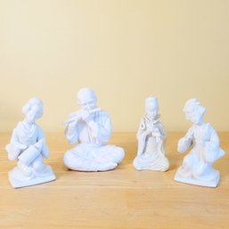 Set Of 4 Ceramic Asian Figurines