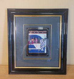 Original Painting With Real 24k Gold Numbered And Signed Framed Art