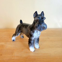 Vintage Shafford Schnauzer Dog Porcelain Figurine
