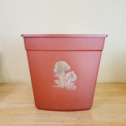 Vintage 1960's Mushroom Trashcan