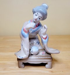 Vintage Ceramic Asian Girl Figurine