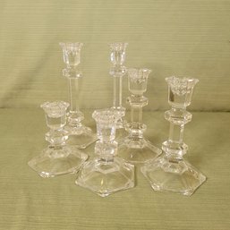 Crystal Candle Stick Holders In 3 Sizes